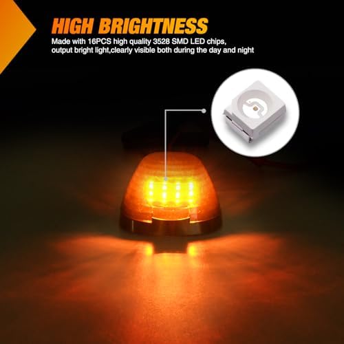 Nilight 16 LED Cab Marker Light Smoke Lens Fits 1999-2016 Ford