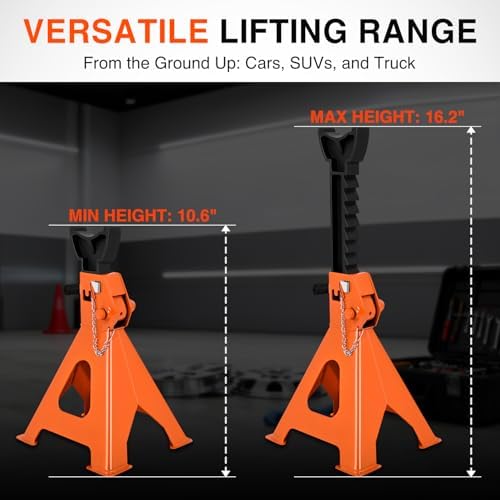 Nilight 2-Ton Jack Stands, Double Locking, 4,400 lb Capacity, 2-Pack - Image 2