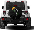 Delerain Spare Tire Cover with Backup Camera Hole Skeleton of Yellow Flower Wheel Covers Waterproof Dust-Proof UV Sun Universal Fit for Jeep Trailer RV SUV Truck (17 Inch for Diameter 31"-33") by Delerain