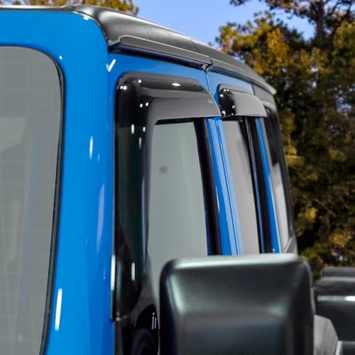 Goodyear Shatterproof Window Deflectors for Jeep Wrangler JK 2007-2018, Tape-on Rain Guards, Window Visors, Vent Deflector Visor, Car Accessories, 4 pcs. - GY008943