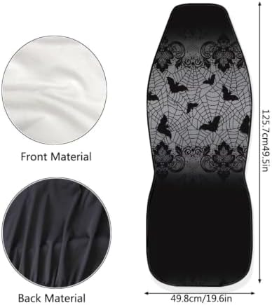 BIGCARJOB Halloween Car Seat Cover Full Set Universal Car Interior Accessories Set Women Auto Interior Seat Protector Saddle Blanket