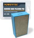 POWERTEC Diamond Hand Polishing Pads 200 Grits 1Pack, Diamond Sanding Block for Polishing and Grinding Porcelain, Ceramic Tile, Glass, Granite, Stone, Wood & Metal (71906) by POWERTEC