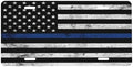 Thin Blue Line American Flag Front License Plate 6" * 12" for Women