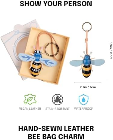 Insects Leather Bag Charm - Unique Purse Charm Keychain for Backpacks