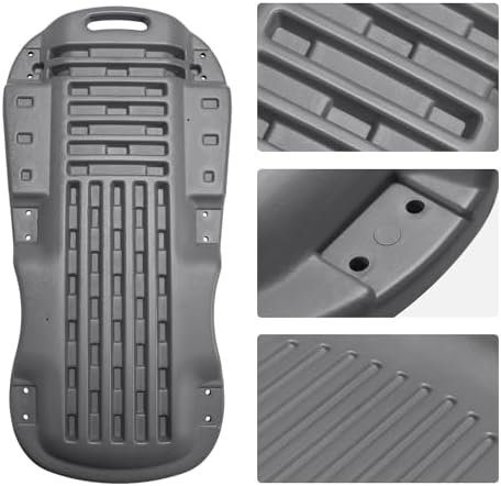 DNA Motoring 38 Inches Low Profile Plastic Rolling Garage Shop Floor Creeper with Side Pockets & 6pcs Casters, Black, TOOLS-00392 - Image 6
