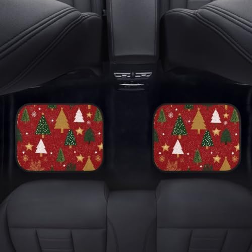 Christmas Tree Car Floor Mats Set of 4