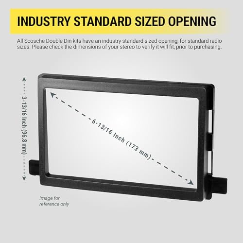 Scosche TA2055B Double DIN or Single DIN with Pocket Radio Install Dash Kit Compatible with Select 2006-2012 Toyota RAV4 - Aftermarket Car Stereo Installation Kit - See Guide in Images for Vehicle Fit
