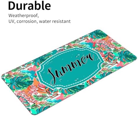 Summer Rainbow Flowers Front License Plate 6" * 12" for Women