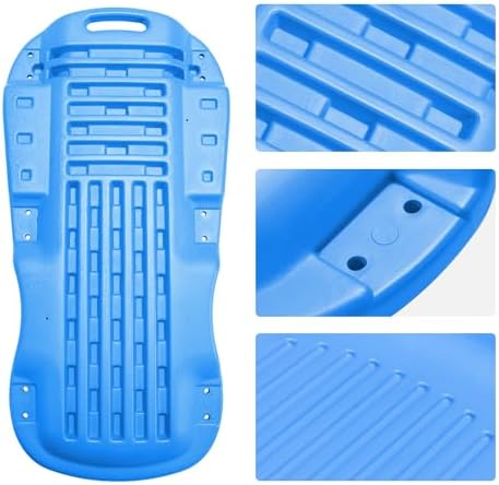 DNA Motoring 38 Inches Low Profile Plastic Rolling Garage Shop Floor Creeper with Side Pockets & 6pcs Casters, Blue, TOOLS-00391 - Image 6