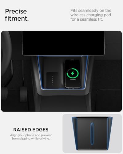 Spigen Wireless Charging Pad Cover for Tesla Model Y Juniper/YL - Black