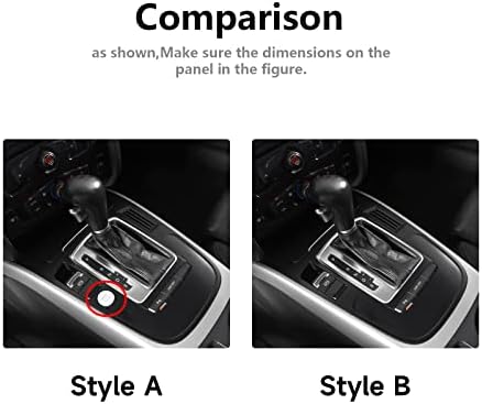Car Gear Shift Panel Decals for Audi A4 A5 S4 S5 RS4 RS5 Q5 Accessories Carbon Fiber Interior Stickers, Style B