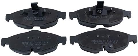 TRQ Front Brake Pads Ceramic Hardware Wear Sensor