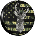 Deer Hunting Spare Tire Cover Wheel Protectors Weatherproof Sun Protection Covers Universal for SUV Jeep Travel Trailer 15"
