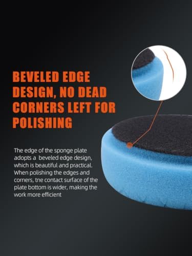 SPTA Drill Polishing Pads Kit, 20pcs 3inch (80mm) Car Foam Polishing Buffing Pads, Wool Pads, Multifunctional Cleaning Brush, Backing Plate for Car Polisher Polishing,Buffing and Cutting - Image 4