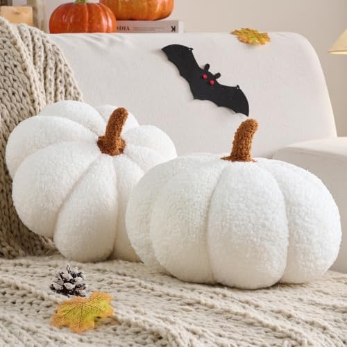 2Pcs Large 3D Pumpkin Pillow Halloween Pillows Fall Decor for Home by Vdoioe