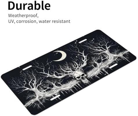 Skull Trees Moon Front License Plate 6" * 12" for Women