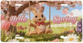 Bunny Flowers Front License Plate Car Decorative License Plates