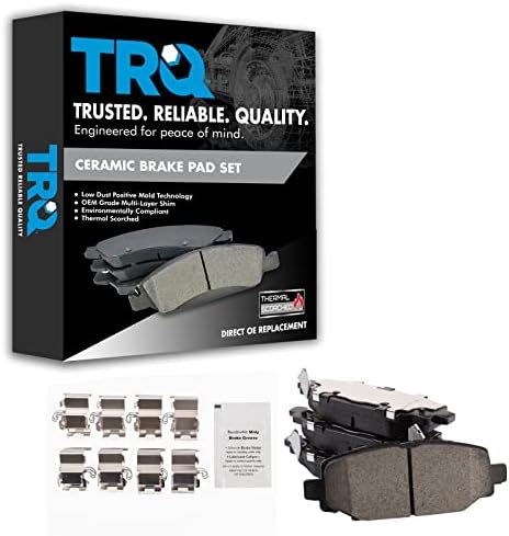 TRQ Rear Brake Pads Ceramic Hardware