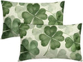 St Patricks Day Pillow Covers 12x20 Set of 2 Shamrock Throw Pillow Covers Rustic Spring Pillowcase Linen Decoration Farmhouse Soft Decorative Green Cushion Case Couch for Indoor Outdoor Home Decor by Unknown