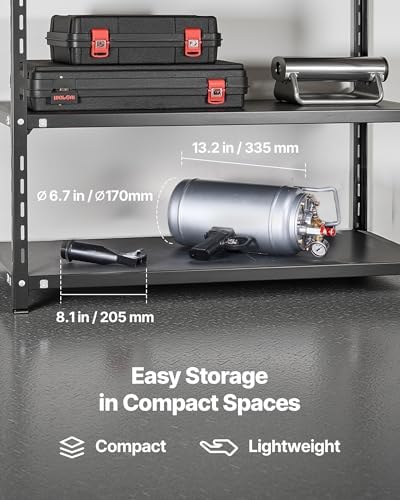 VEVOR Portable Tire Bead Seater, 1.6 Gal / 6 L Air Bead Blaster, Handheld Tire Inflator Tool, 87-116 PSI Operating Pressure, Trigger Seating Inflator for Car, Compact SUV, Light Truck, E-Bike, RV, ATV - Image 6