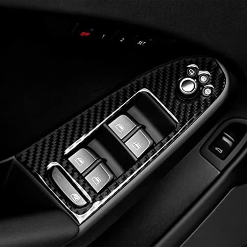 Car Window Lift Switch Control Decals for Audi A4 2009-2016 / S4 2010-2016 / RS4 2012-2015 Accessories Carbon Fiber Stickers, Style A