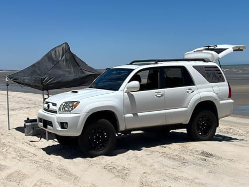 xinghe for Toyota 4runner 2003-2009 Rear Side Window Matte Black American Flag Decal, for Toyota 4runner 2003 2021 2022 2009 2009