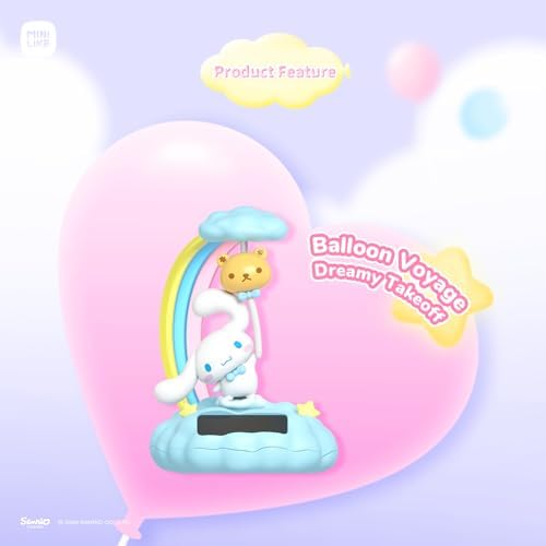 Sanrio Blind Box Light Up Absorption Movable Swing Toy Hello Kitty Kuromi Cinnamoroll Pochacco Hangyodon Pompompurin Balloon Adventure for Home Car Decor Birthday Gifts, Whole Set, 6PCS - Image 5