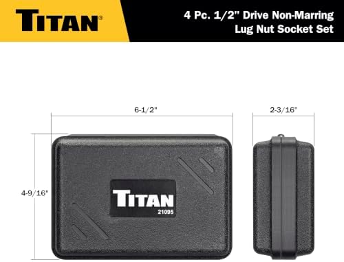 Titan 21095 4-Piece 1/2-Inch Drive Non-marring Impact Deep Lug Nut Socket Set - Image 6