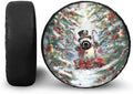 Spare Tire Cover Christmas with Camera Hole, Weatherproof Wheel Cover Christmas Snowman Print Dust-Proof Universal for Jeep Trailer RV SUV Camper Vehicle 15-Inch Fits Tire Diameter 27.6"-29.5"