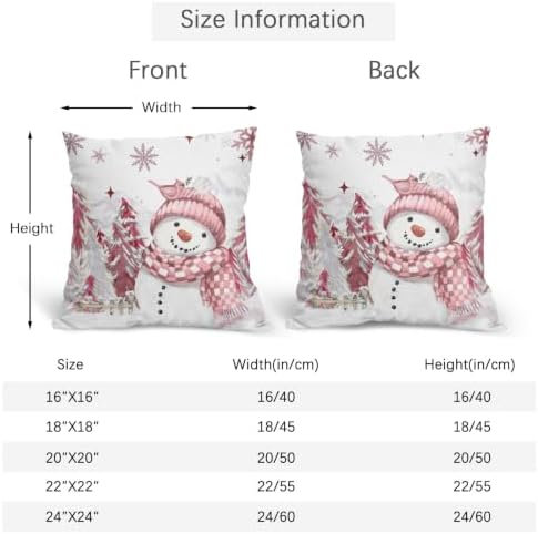 Merry Christmas Snowman Pillow Covers 22x22 Set of 2 Highly Absorbent - Image 4