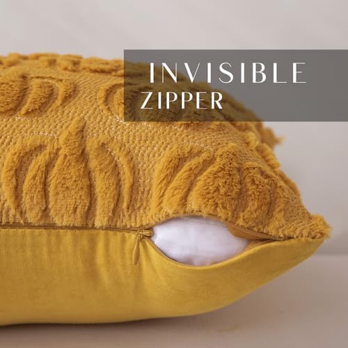DFXSZ Fall Pillow Covers 16x16 2Pcs Yellow Pumpkin Fall Decoration for Home - Image 2
