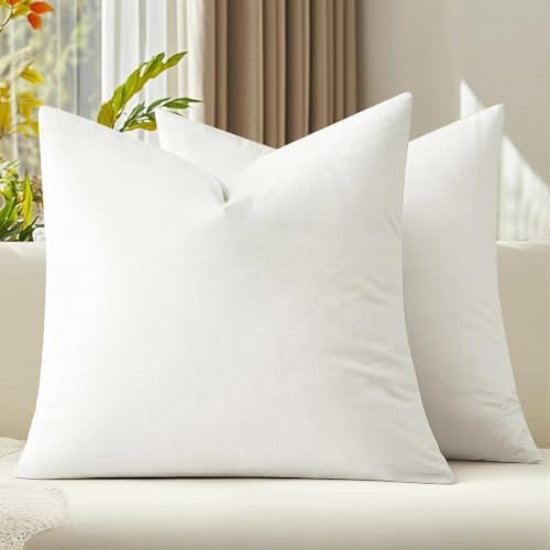 VAKADO 16x16 Beige Cream Velvet Throw Pillow Covers Decorative Soft Solid Square Cushion Cases Set of 2 Home Decor for Couch Car Sofa Chair Bedroom Office - Image 5