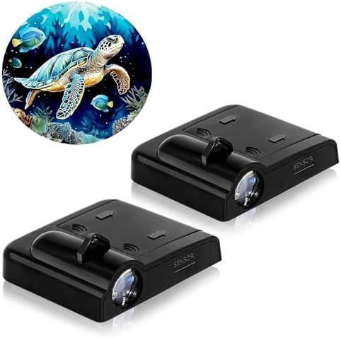 2PCS Turtle Cars Door Logo Projector LED Shadow Light Welcome Lamp