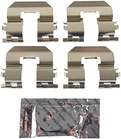 TRQ Rear Brake Pads Ceramic Hardware Wear Sensor