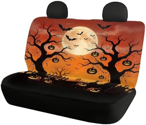 Pumpkin Moon Car Seat Covers Backseat,Cars Accessories Dog Seat Cover for Back Seat Non-Slip Soft Pet Seat Cover for Cars Back Seat,Bench Protective Covers