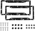 Halloween Spider Web License Plate Frame 2 Pack License Plate Holder Universal Aluminum License Plate Cover Car Accessories for Men Women