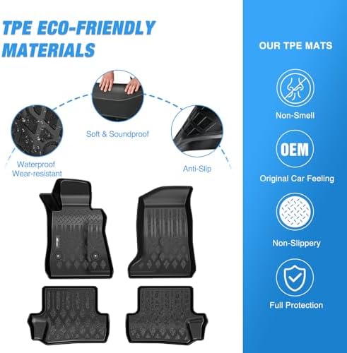 Nilight TPE Floor Mats for Chevy Chevrolet Camaro