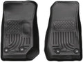 Husky Liners Weatherbeater Floor Mats | Fits 2014-2018 Jeep Wrangler JK | Front Row, 2-pc Black - 18041