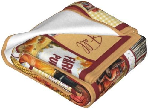 Autumn Harvest Blanket PumpkinsThrow Blanket Red Truck Puppy Bedding Fall Gifts Cozy Fleece Flannel Lightweight Stuff Plush for Men Women Boys Adults for Couch Sofa Bed Home Decor 60"X80" - Image 5