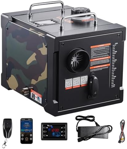 VEVOR Diesel Heater 8KW, DC 12V/24V, All in One Portable Diesel Air Heater with Bluetooth APP Control, Remote Control and LCD Screen, 1.9 Gal Fuel Tank for Trucks, Vans, RVs, Campers, and Garages by VEVOR