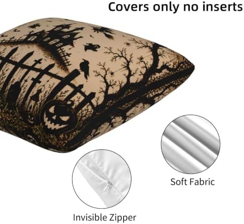 Halloween Witch Throw Pillow Covers 18x18 inch Set of 2 - Image 5