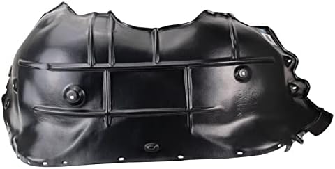 TRQ Front Right Inner Fender Liner Black Passenger Side