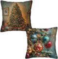 Christmas Tree Pendant Throw Pillow Covers 18x18 inch Set of 2 Pillow Case Cushion Cover for Home Sofa Couch Living Room Car Decor by Mshutbna