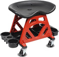 MaxWorks 50957 Ergonomic Seat Mechanic Stool Chair 22.9" L x 13.9" W x 17" H, with 4pcs 2.5" Swivel Casters, with Tool Tray for Workshop, Garage, Auto Repair - 300 Lbs Capacity by MaxWorks