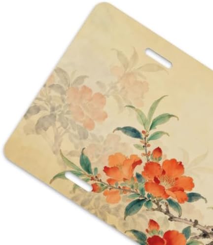 Colorful Hummingbird Flowers Front License Plate 6" * 12" for Women