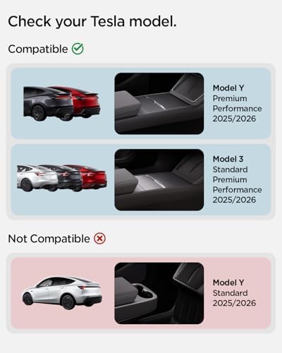 Spigen Console & Armrest Organizers for Tesla Model Y Juniper, 3 Highland