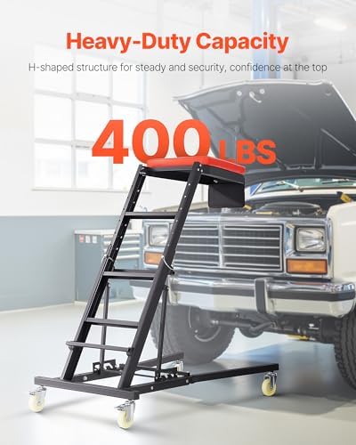 VEVOR Top Automotive Creeper 48"-76" Padded 4 Swivel Wheels 400LBS Shop - Image 2