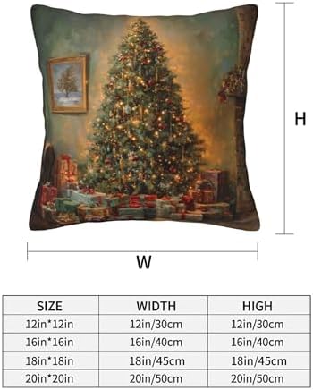 Christmas Tree Pendant Throw Pillow Covers 18x18 inch Set of 2 Pillow Case Cushion Cover for Home Sofa Couch Living Room Car Decor - Image 3