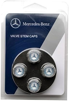 Mercedes Benz Genuine Q-6-40-8131 - Valve STEM CAPS, Blue Laurel Wreath