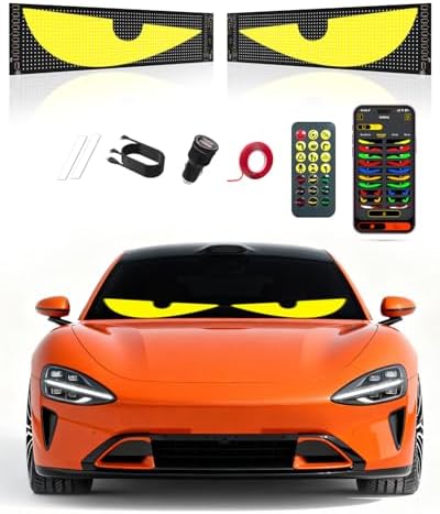 LED Devil Eyes Lights for Cars Windshield 14.7"x3.6" 2 PCS